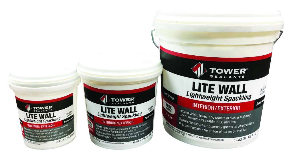 Product Image lineup of small to large bucket of Lite Wall Lightweight Spackling Interior/exterior