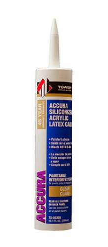 Accura Silicone Acrylic Latex Caulk Tube